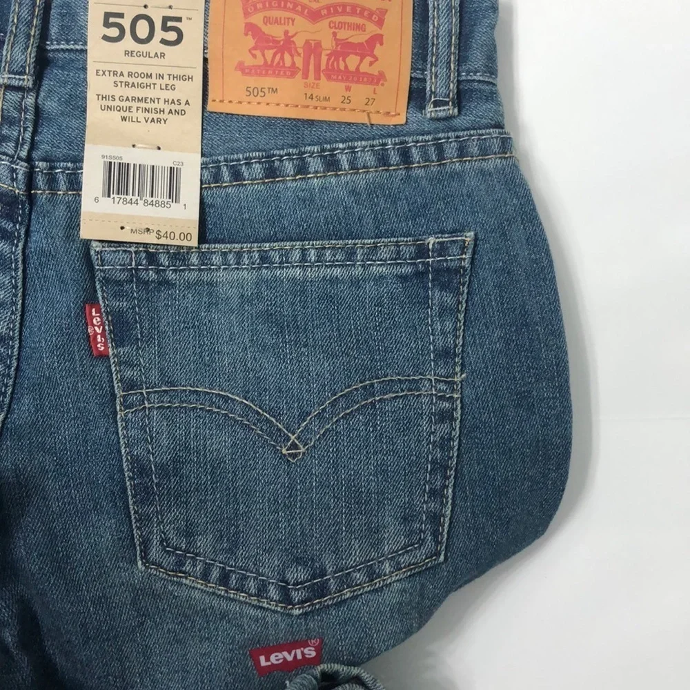 Kids LEVIS 505 REGULAR size 14 slim. NWT